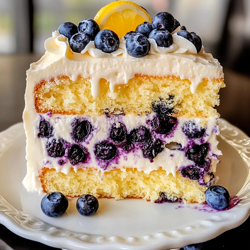 Lemon Blueberry Layer Cake