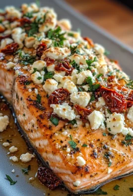 Mediterranean Baked Salmon With Feta & Sun-dried Tomatoes