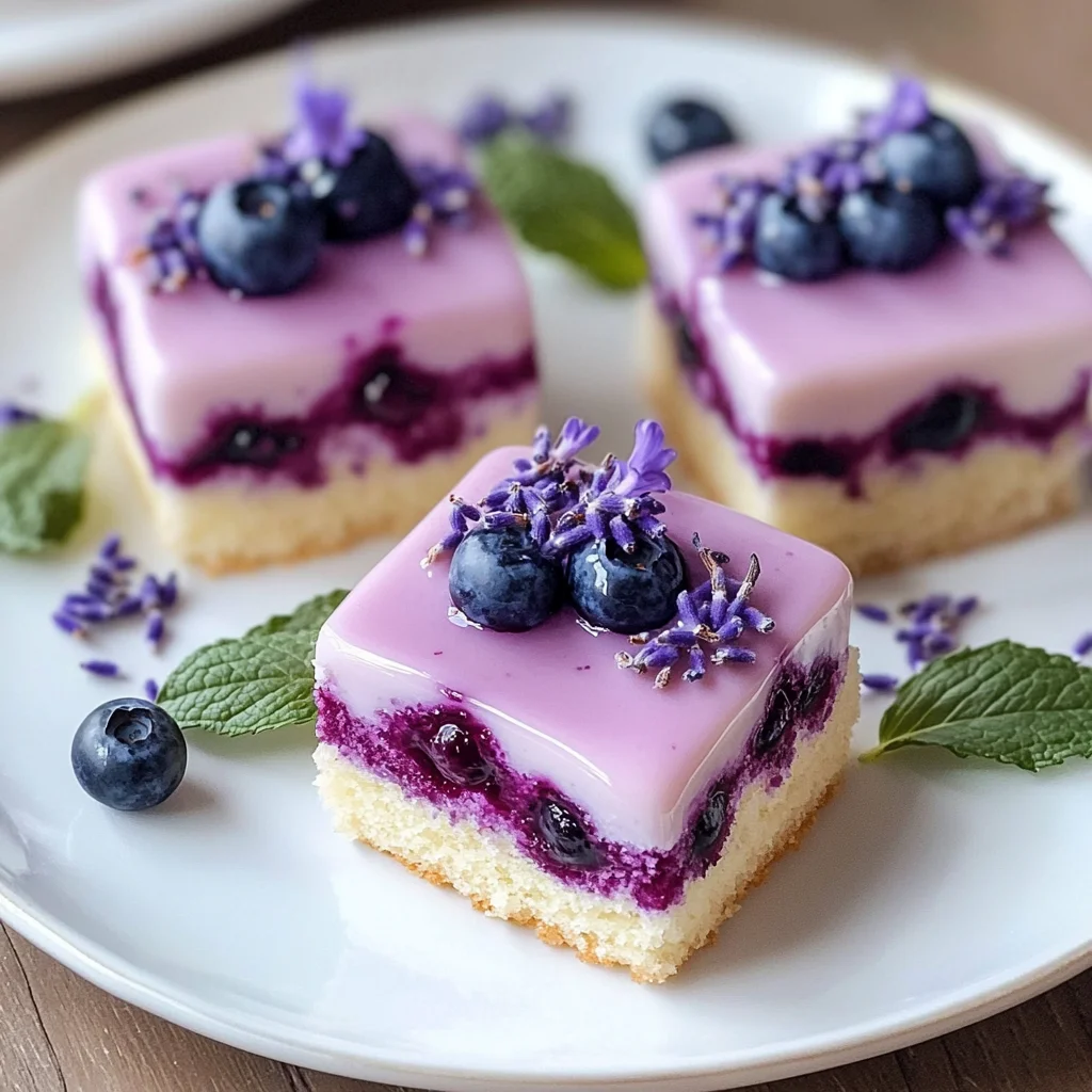 Mini Lavender Blueberry Cakes