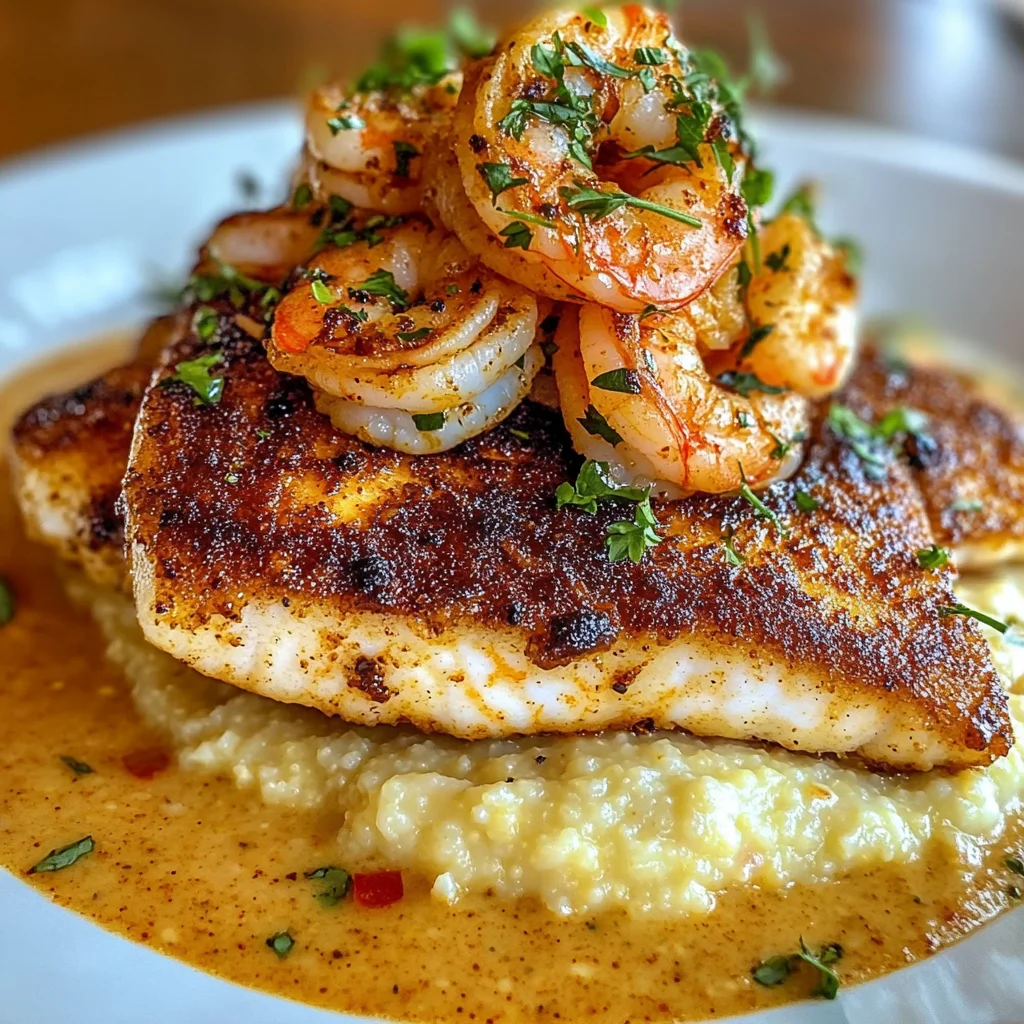 Red Snapper Shrimp Grits Cajun