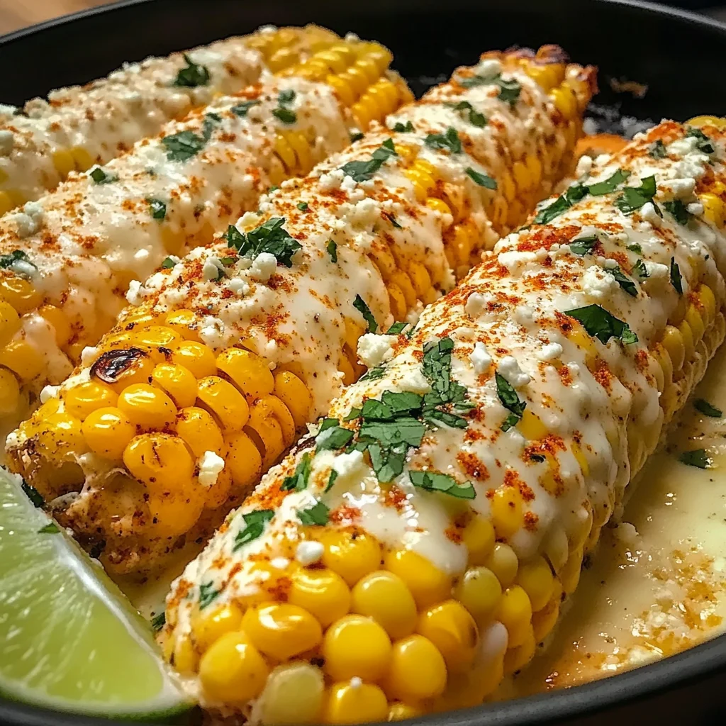 Spicy Creamy Cajun Corn Cob