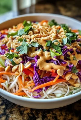 Spring Roll Salad with Peanut Dressing
