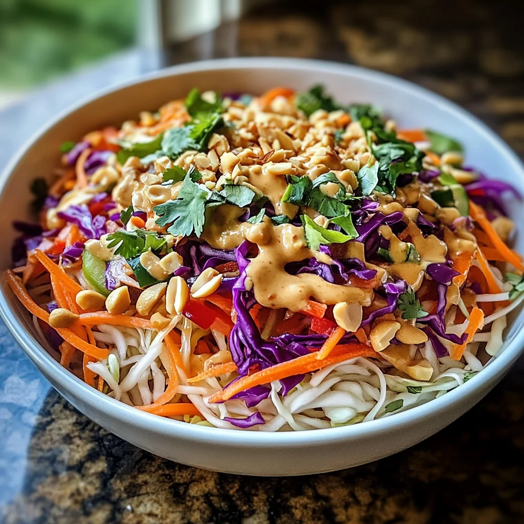 Spring Roll Salad with Peanut Dressing