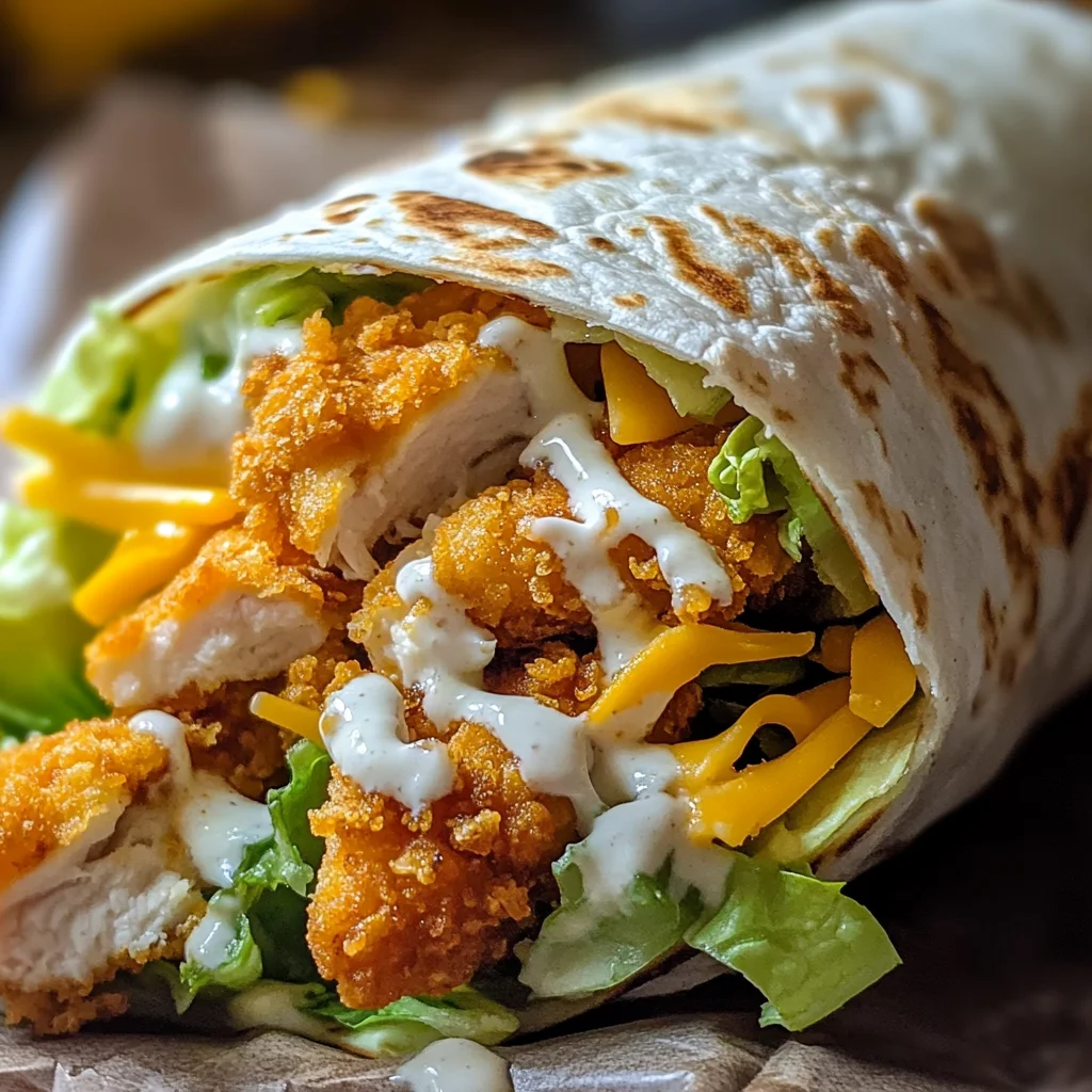 crispy chicken ranch snack wrap