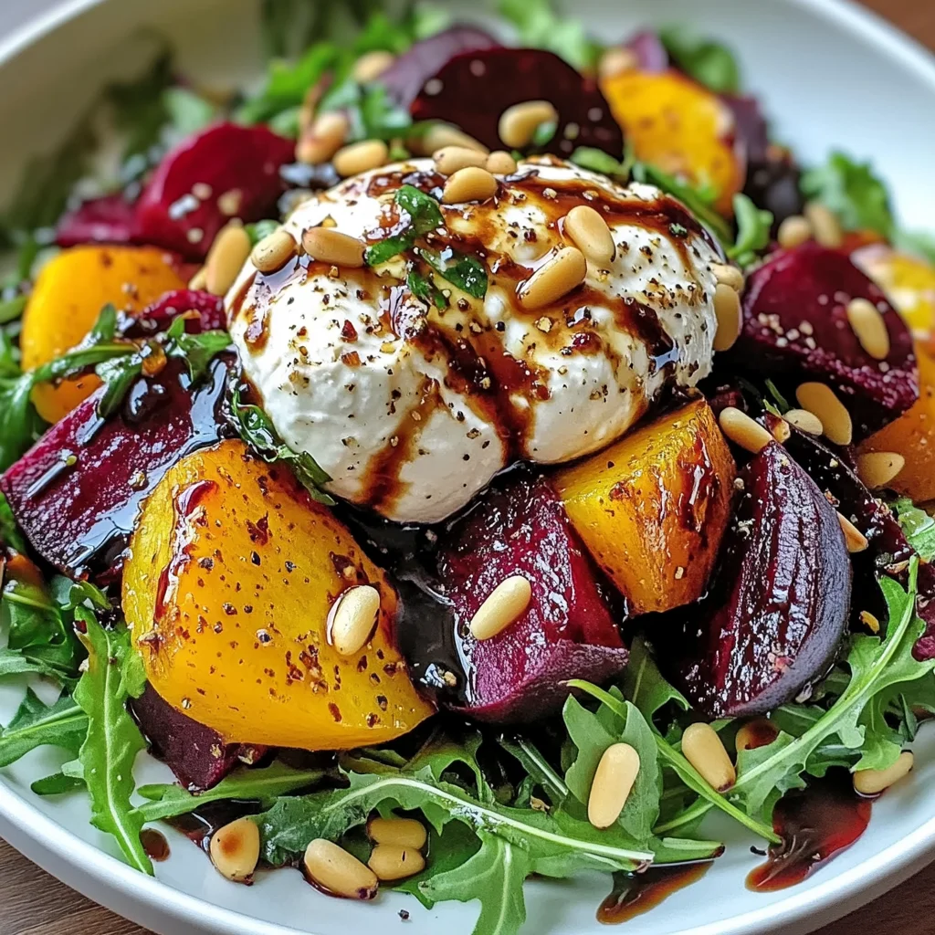 Beet and Burrata Salad with Pine Nuts: The Salad That Makes You Feel Fancy AF