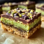 Brown Butter Dubai Pistachio Chocolate Chip Cookie Bars