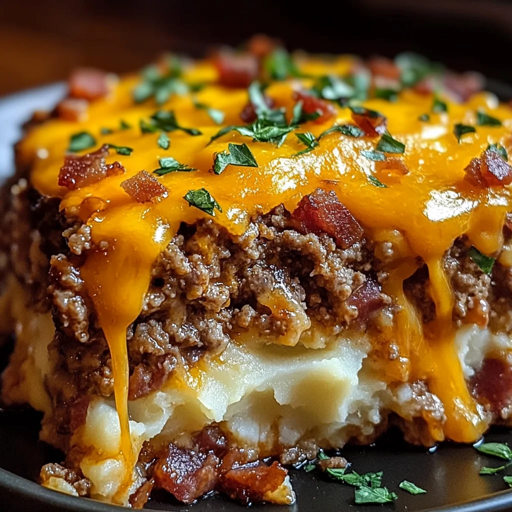 Cheesy Loaded Meatloaf Casserole