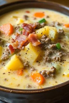 Crockpot Cheeseburger Soup