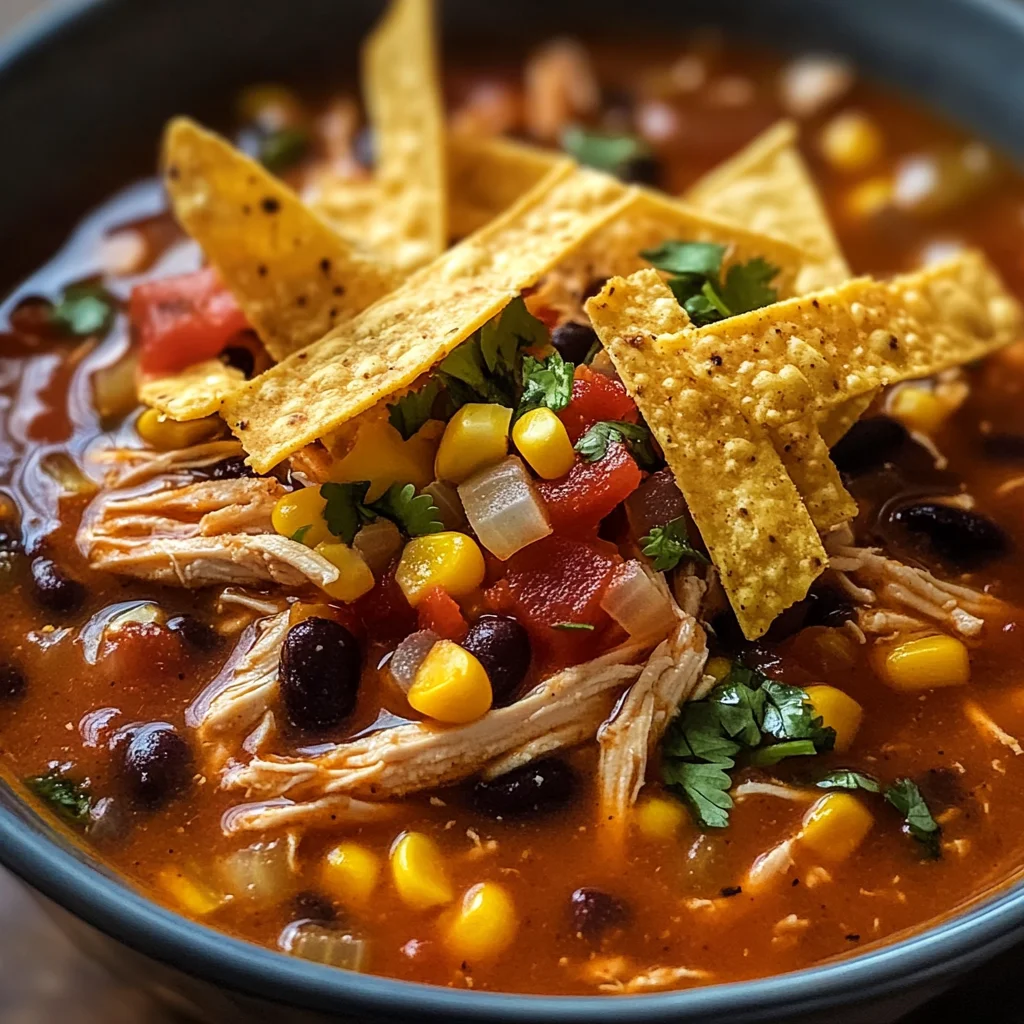 Crockpot Chicken Tortilla Soup