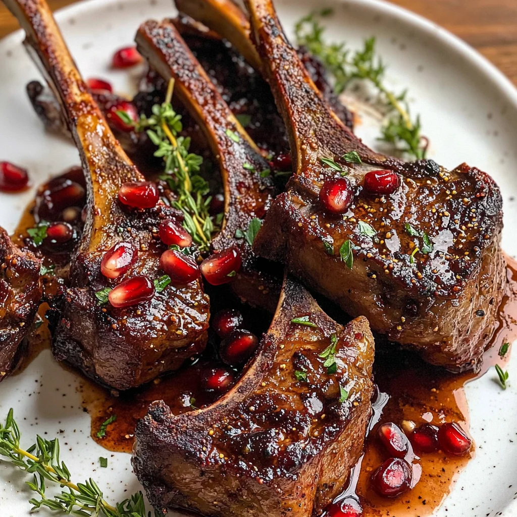 Fancy Pomegranate Lamb Chops