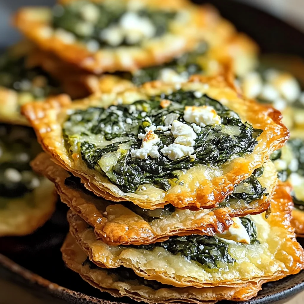 Mediterranean Spinach and Feta Crisps
