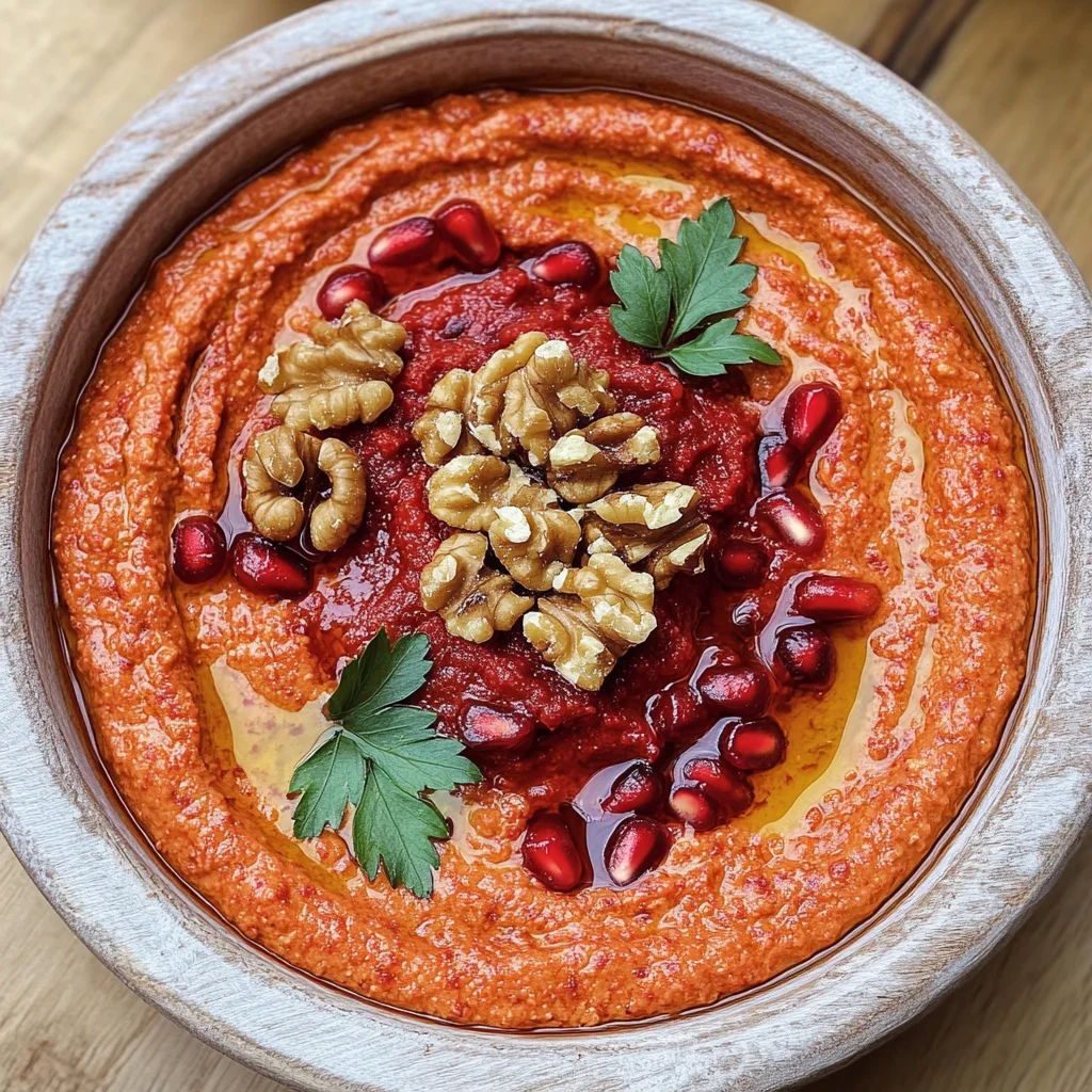 Muchicken hammara (Syrian Roasted Red Pepper Dip)