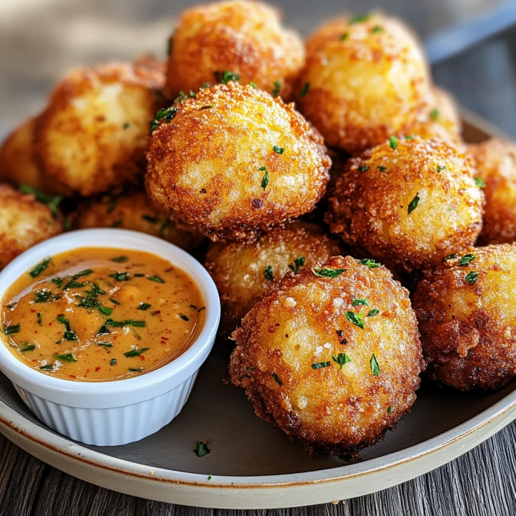 Spicy Crawfish Hush Puppies with Creole Dipping Sauce