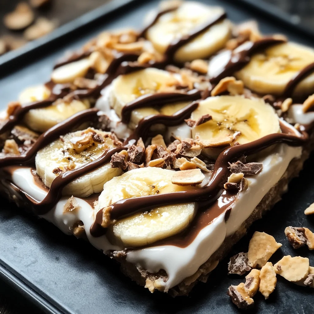 Banana & Nutella Frozen Yogurt Bark
