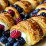 Berries and Cream Filled Croissants: A Flaky, Luscious Delight