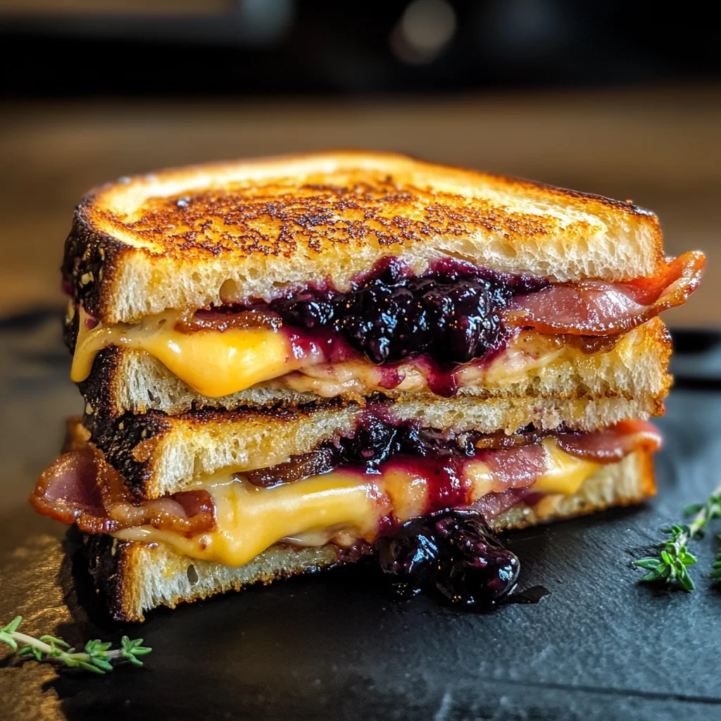 Blackberry Turkey Bacon Grilled Cheese