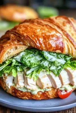 Chicken Caesar Salad Croissant Sandwich