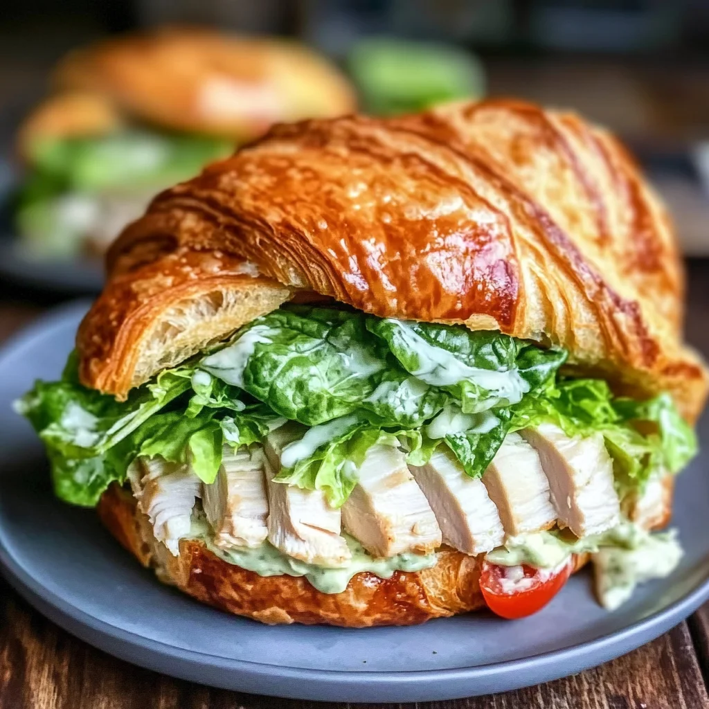 Chicken Caesar Salad Croissant Sandwich