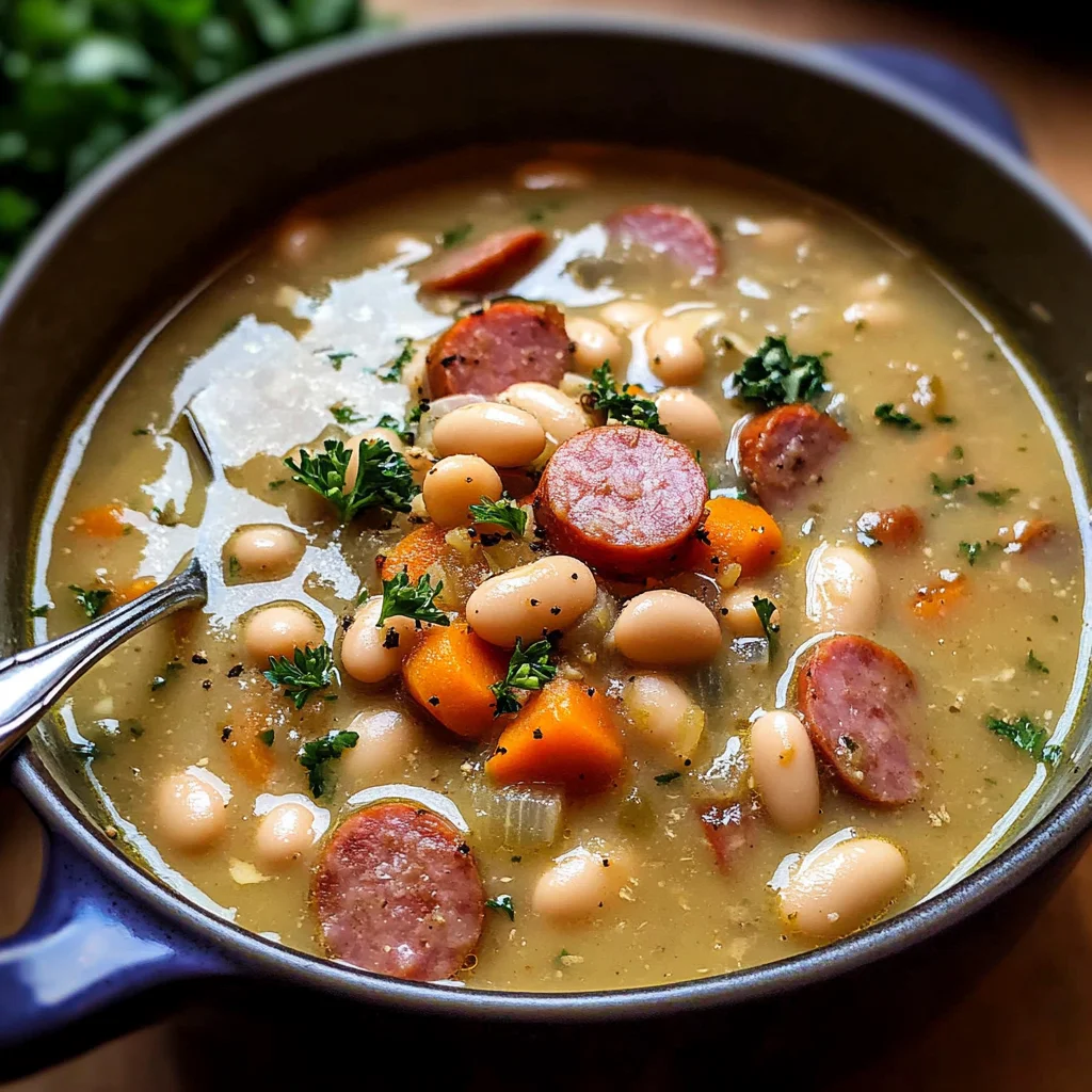 Creamy Bean Soup with Kielbasa