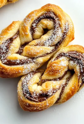 Easy Nutella puff pastry twists (3 ingredients)