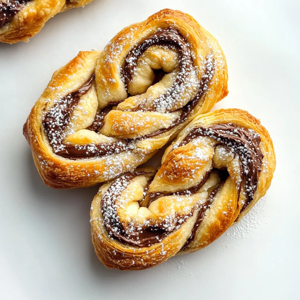 Easy Nutella puff pastry twists (3 ingredients)