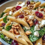 Feta & Cranberry Penne Salad with Orange Vinaigrette