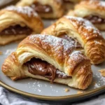 Golden Nutella Croissants - flirtyfood