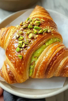 Golden Pistachio Croissants - flirtyfood
