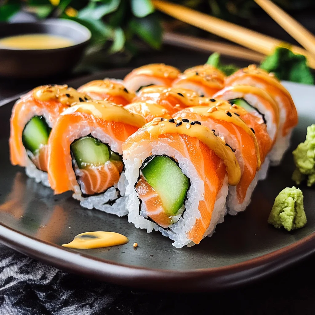 Gourmet Salmon Sushi Rolls