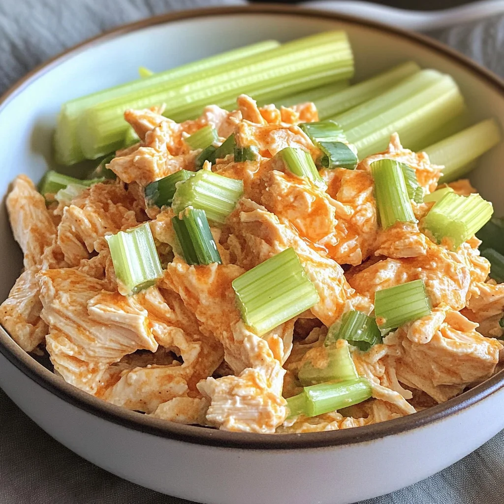 High Protein Buffalo Chicken Salad (Healthy, Easy)