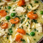 High Protein Chicken Pot Pie Soup