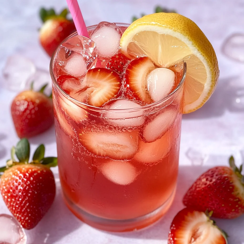 Homemade Strawberry Iced Tea