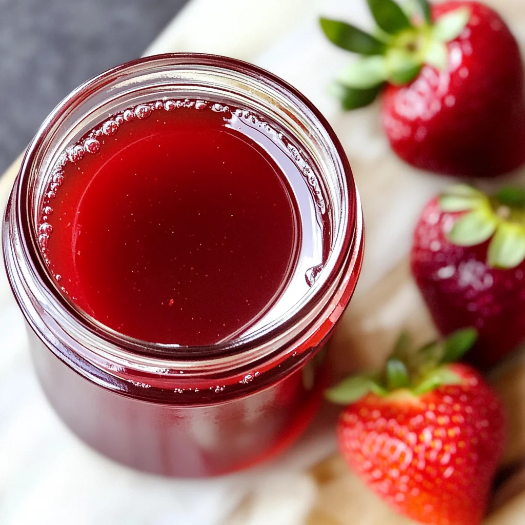 No-waste Strawberry Top Simple Syrup Recipe