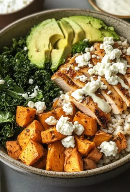 Roasted Chicken, Sweet Potato, and Kale Bowls