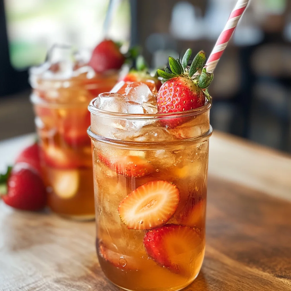 Southern Strawberry Sweet Iced Tea